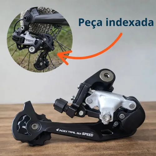 Câmbio Traseiro 9v 27v Mtb Sunrun Cage Longo Mega Range 43d