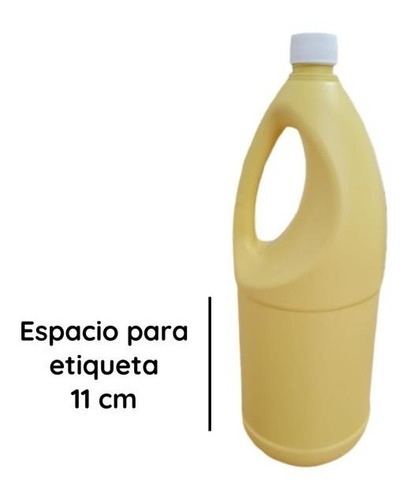 Imagen 3 de 10 de Envase Limpieza 2 Litro Amarilla Mat. Reciclado X 100 Unid - Modelo C