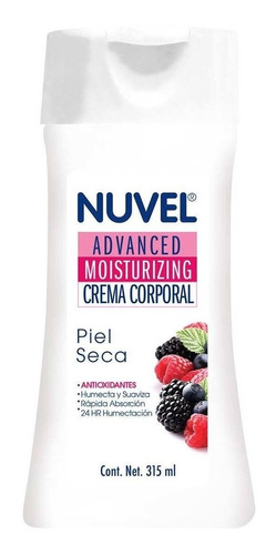 Crema Corporal Nuvel Advanced Moisturizing Piel Seca Antioxidantes 315ml