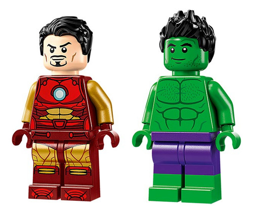 Lego Iron Man Con Moto Y Hulk (76287) Cantidad de piezas 68