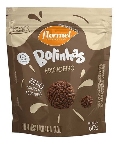 Bolinha De Brigadeiro - Zero Açúcar 60g - Flormel