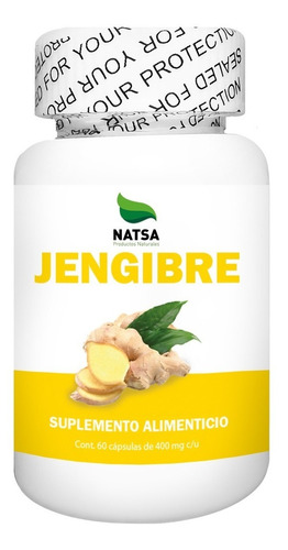 Jengibre 60 Cápsulas, Calidad Premium