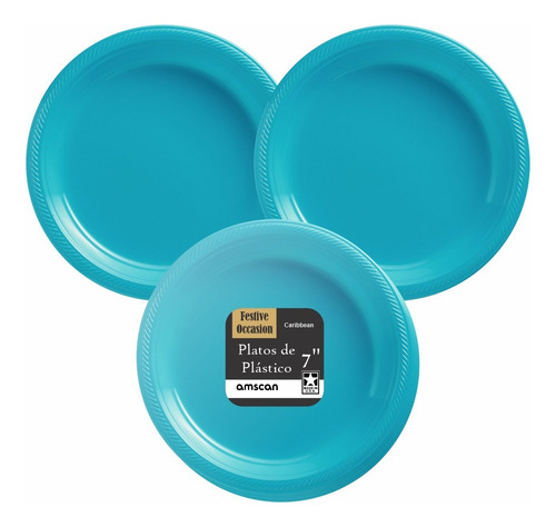 Platos Pasteleros Desechables Amscan Colores 100 Pzas Marcs1