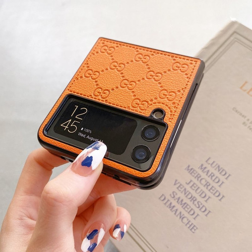 Funda De Piel De Lujo Funda Capa Para Samsung Galaxy Z Flip 5 4 3 6 Z Flod 2 3 4 5 6 Find N2 N3 X Flip Xiaomi Mixflip Mix