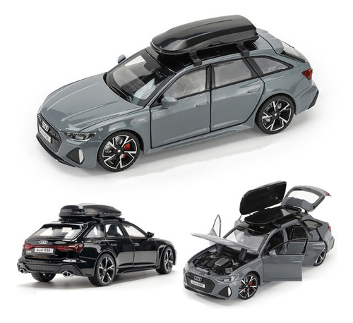 Audi Rs6 Miniatura Metal Coche Con Expositor Acrílico 1/32