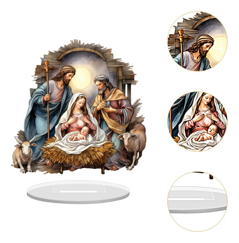 Letrero Acrílico De Natividad, Decoración Navideña