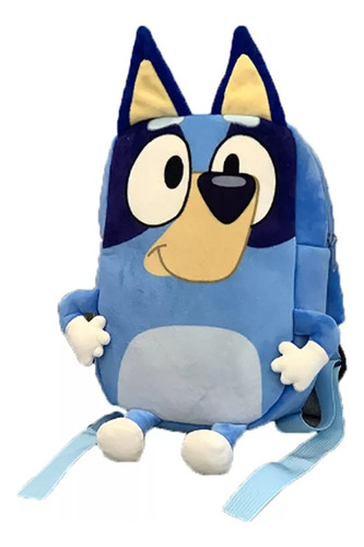 Mochila De Felpa Diseño Bluey Y Bingo Estilo Escolar