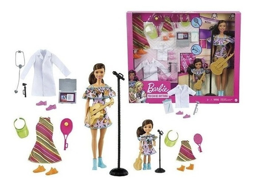 Muñecas Barbie/chelsea Brunette- You Can Be Anything Playset
