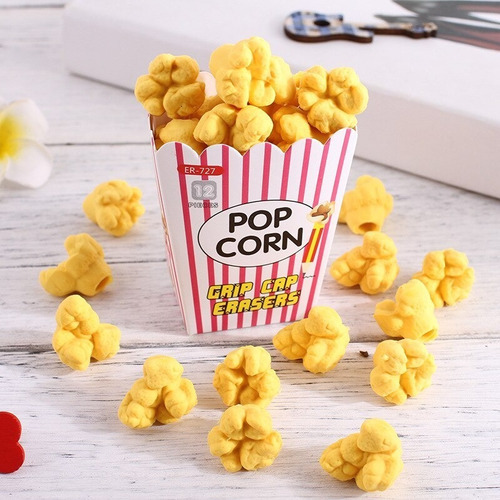 Gomas Para Borrar Palomitas De Maiz Popcorn Set De 12pzs