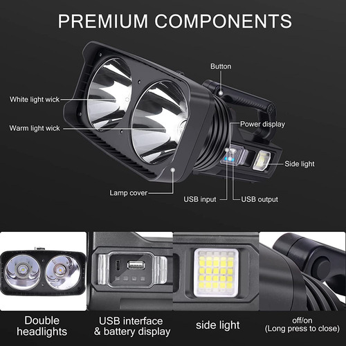Linterna Portátil Multifuncional Luminaria De Emergencia Par