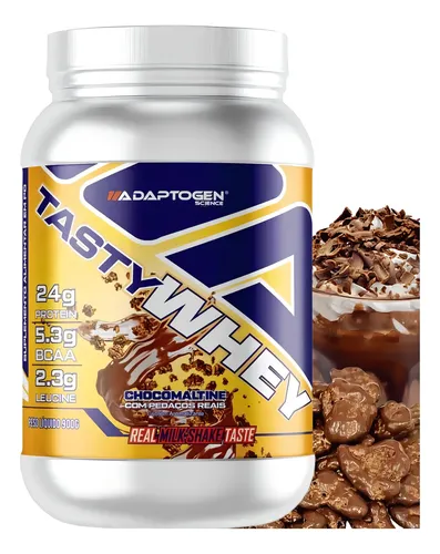 comprar Suplemento Tasty Whey 3w Gourmet Whey Protein Adaptogen Science Pote 900g Sabor Chocomaltine