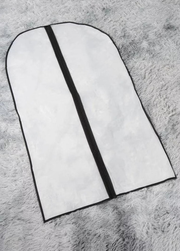 Sacos Peva Capa Protetora Camisa Terno Roupa 98x59cm- 1 Uni Cor Branco/preto