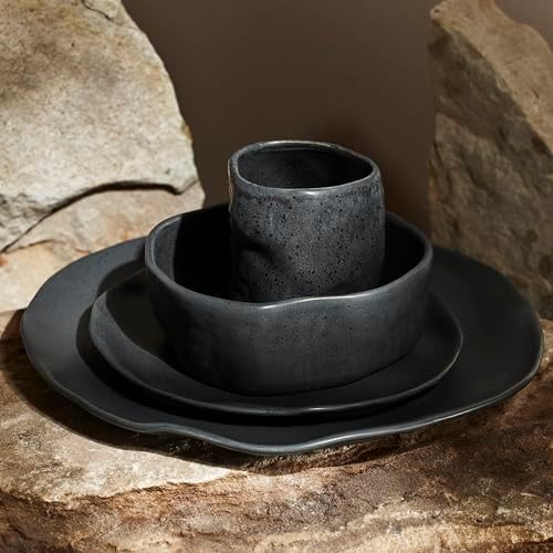 Stone By Mercer Atik Stoneware Moderno De 16 Piezas Set Sore