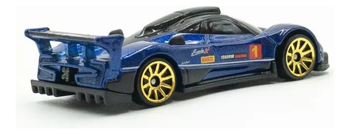 Trolley Hot Wheels Pagani Zonda R 2023 Hkk83, color azul oscuro
