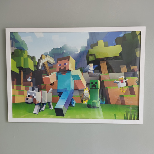 Cuadro Infantil Para Decorar Dormitorio De Niño, Minecraft