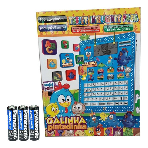 Kit Tablet Infantil Galinha Pintadinha Educativo Contas