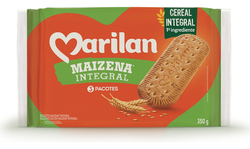 Biscoito Integral Marilan Maizena Pacote 350g