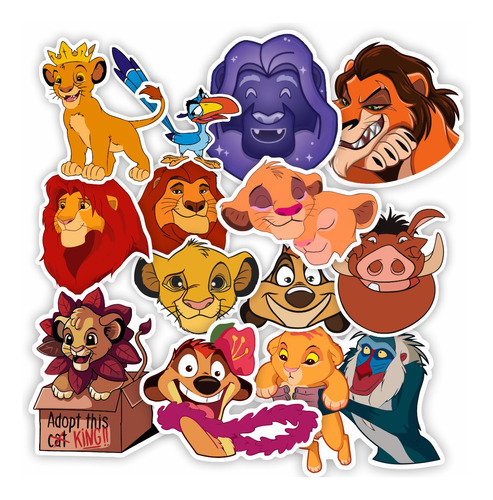 Pack Stickers De Papel Rey Leon Calcos Lion King Disney
