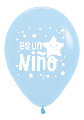 Globo Baby Shower Es Un Niño Azul Pastel R12 Sempertex