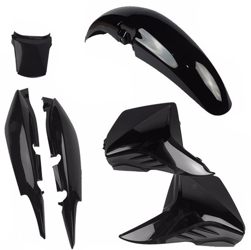 Kit Plástico Fan 125 2009 Até 2013 Preto Injetado - Wk5800