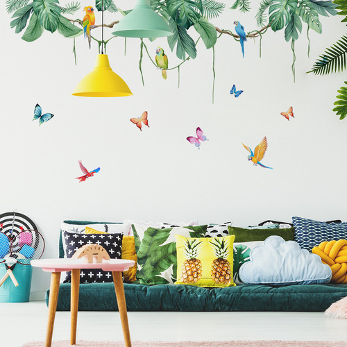 Fondo De Pared De Salón, Dormitorio Y Pájaros, For Pegar En