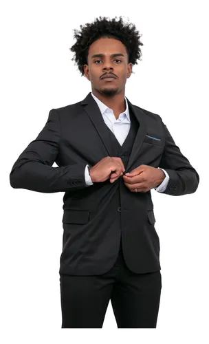 Terno Slim Masculino Microfibra Liso Executivo Luxo + Barato