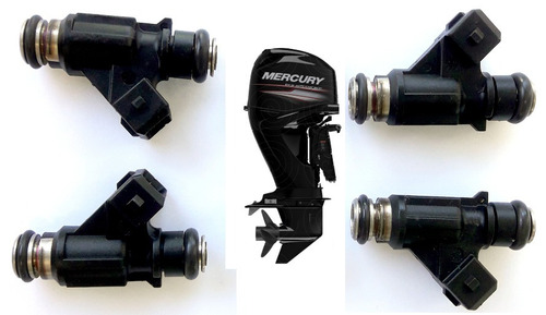 4 Bicos Injetores Motor Popa Mercury 20 30 40 60hp 4 Tempos