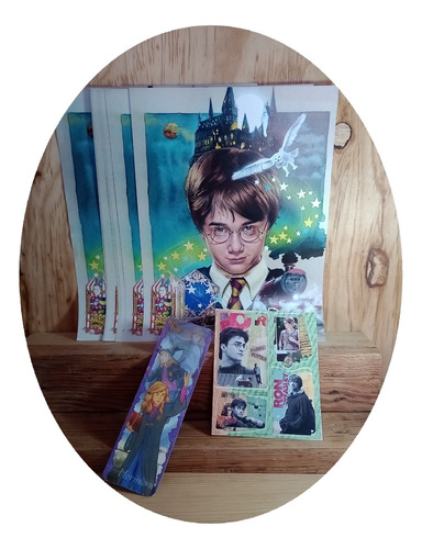 Hojas Decoradas Vintage Harry Potter Con Sticker Y Separador