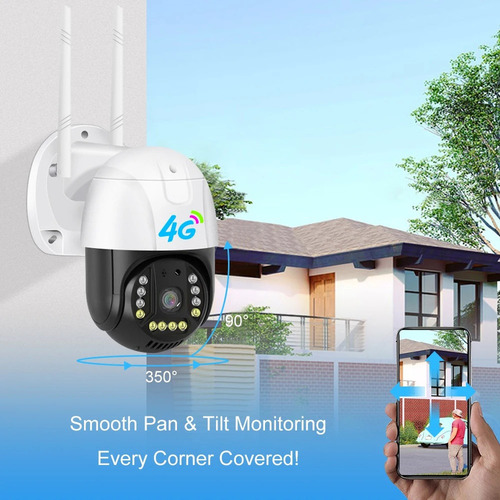 Qa1 Cámara De Seguridad Sim 4g Para Exteriores, 3mp,v380pro
