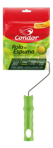 Kit 3 Rolo De Espuma Para Pintura Com Suporte E 2 Refis