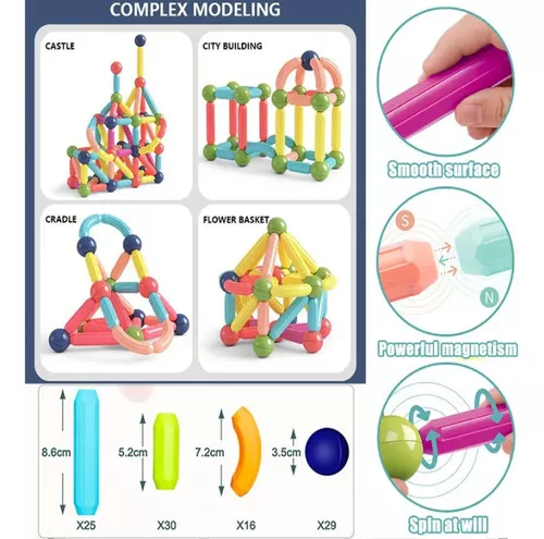 Multi Blocos com 100 Peças - Blocos de montar infantil - brinquedo para  estimular a imaginação