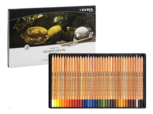 Lata 36 Lápices Rembrandt Lyra Acuarelable Pencils