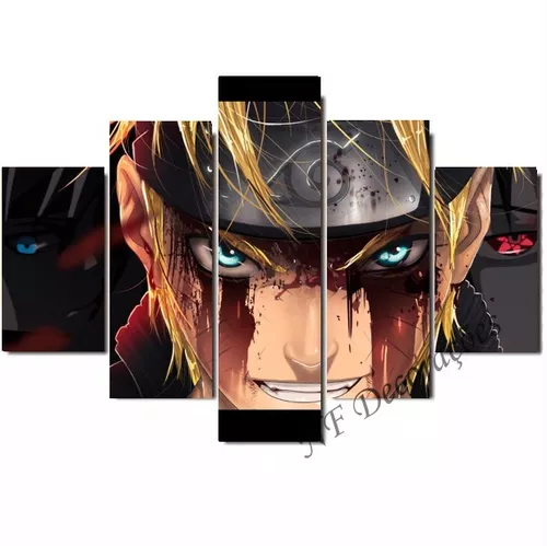 Quadro Naruto Anime Rosto Fúria Uzumaki 06mmmdf