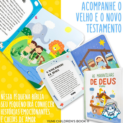 Livro : As Maravilhas De Deus | Passagens Bíblicas Para Crianças Ilustradas - Com Capa E Páginas Duras Cristã