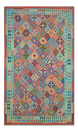 Preciosa Alfombra Kilim Afgana 100% Lana 500×300 Cm