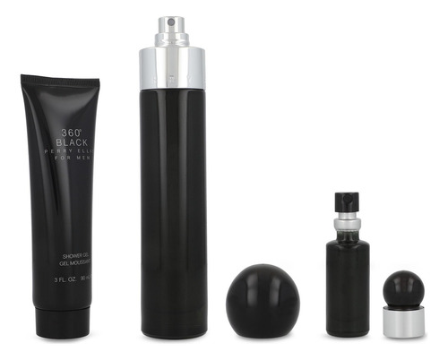 Set Perry Ellis 360° Black 3pzs Caballero