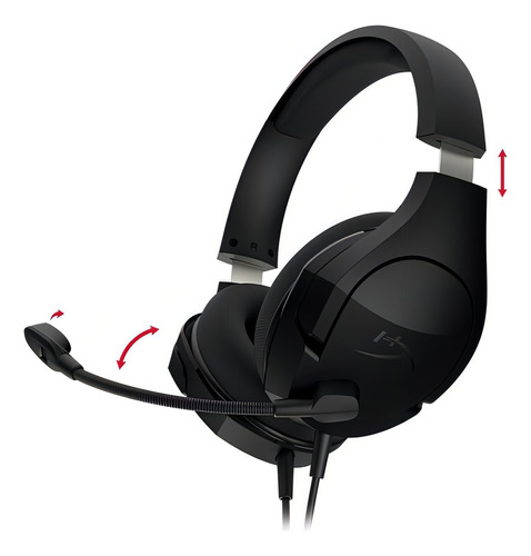 Auriculares para juegos Hyperx Cloud Core 7.1 con cancelación de ruido, color negro