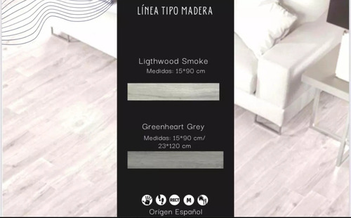 Disu Porcelanato Tipo Madera Lightwood Smoke 15x90 