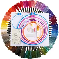 Comprar Kit De Bordado Para Principiantes, 100 Hilos De Colores.