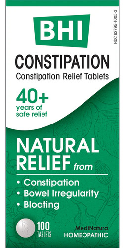 Medinatura Bhi Constipation Relief 100tabs Sabor Sin Sabor