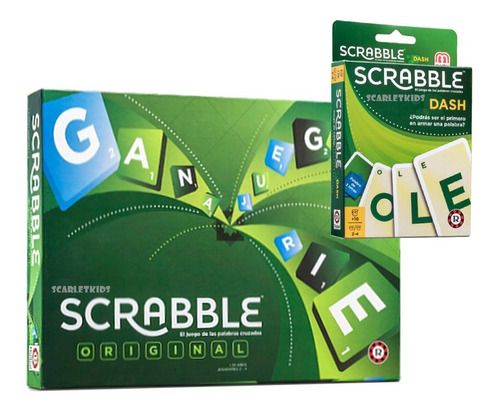 Scrabble Original + Carta Dash Juego De Mesa Mattel Scarlet