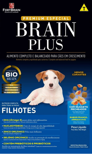 Brain Plus Premium Cachorro 8kg Con 2 Pates