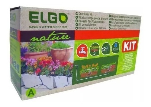 Kit Riego Por Goteo Para Jardineras Y Macetas 3,6 Mts Elgo