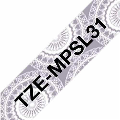 Cinta Brother P/rotuladora Tze Mpsl31 Negro/plata C/diseño