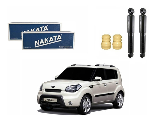 Amortecedor Traseiro Nakata + Batentes 2 Lados Kia Soul 2014