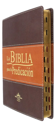 Biblia Rvr60 Lta Gde Predicación 2tonos Café/marrón Índice 