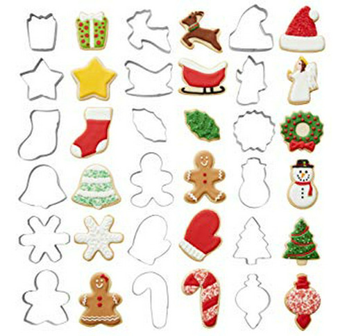 Wilton Vacaciones Formas Christmas Metal Cookie Cutter Set, 