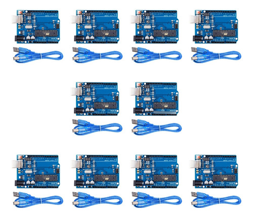 10 Pzas Uno R3 Con Cable Compatible Con Ide Arduino