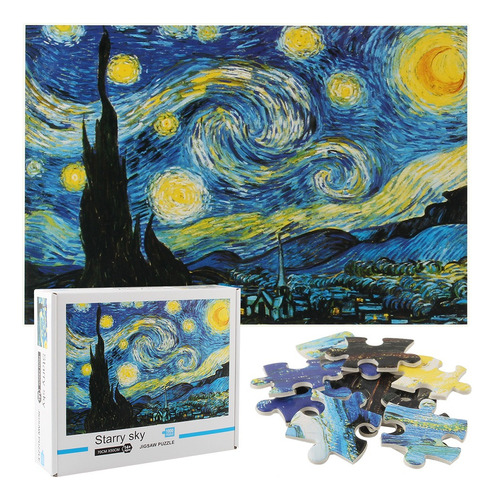 Puzzle Rompecabezas De La Noche Estrellada Juguetes 1000 Pcs