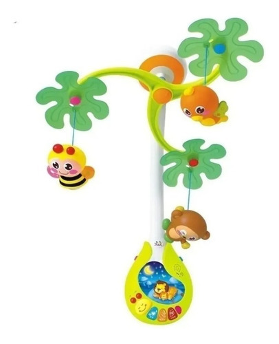 Movil De Cuna Bebe Volumen Luz Y Musica Sonido Huile Toys